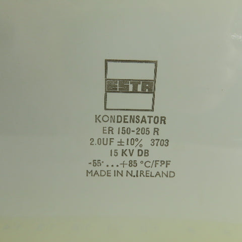 ESTR Kondensator ER 150-205 R 2.0UF + 10% Capacitor 15 KV DB