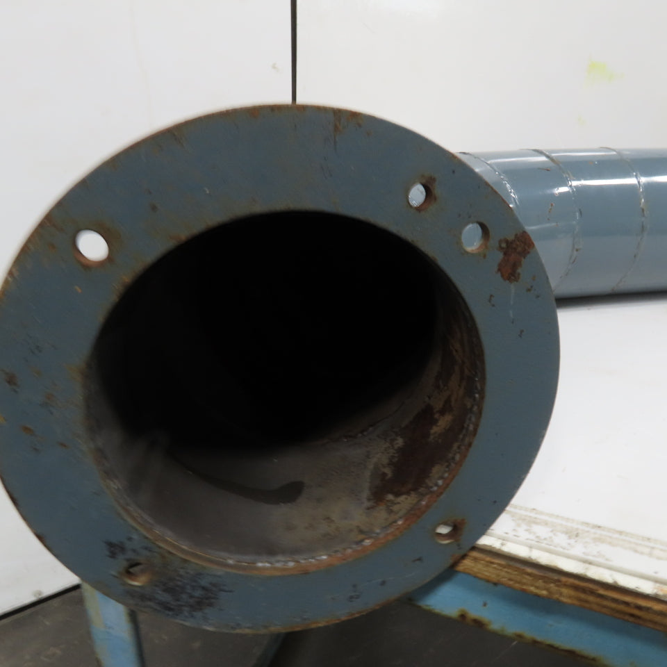 7" Rigid Welded Seam Flange Mount Duct 90° Elbow 51" Run 12-1/2" Drop 73" OAL