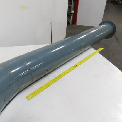 7" Rigid Welded Seam Flange Mount Duct 90° Elbow 51" Run 12-1/2" Drop 73" OAL