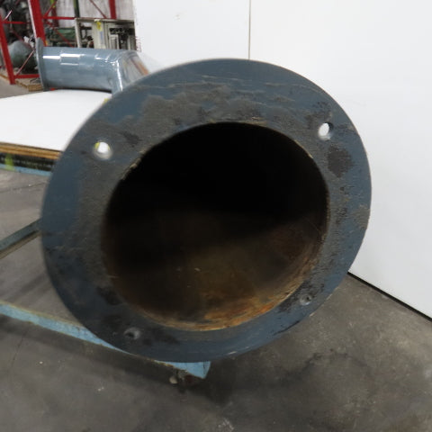 7" Rigid Welded Seam Flange Mount Duct 90° Elbow 51" Run 12-1/2" Drop 73" OAL