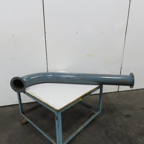 7" Rigid Welded Seam Flange Mount Duct 90° Elbow 51" Run 12-1/2" Drop 73" OAL