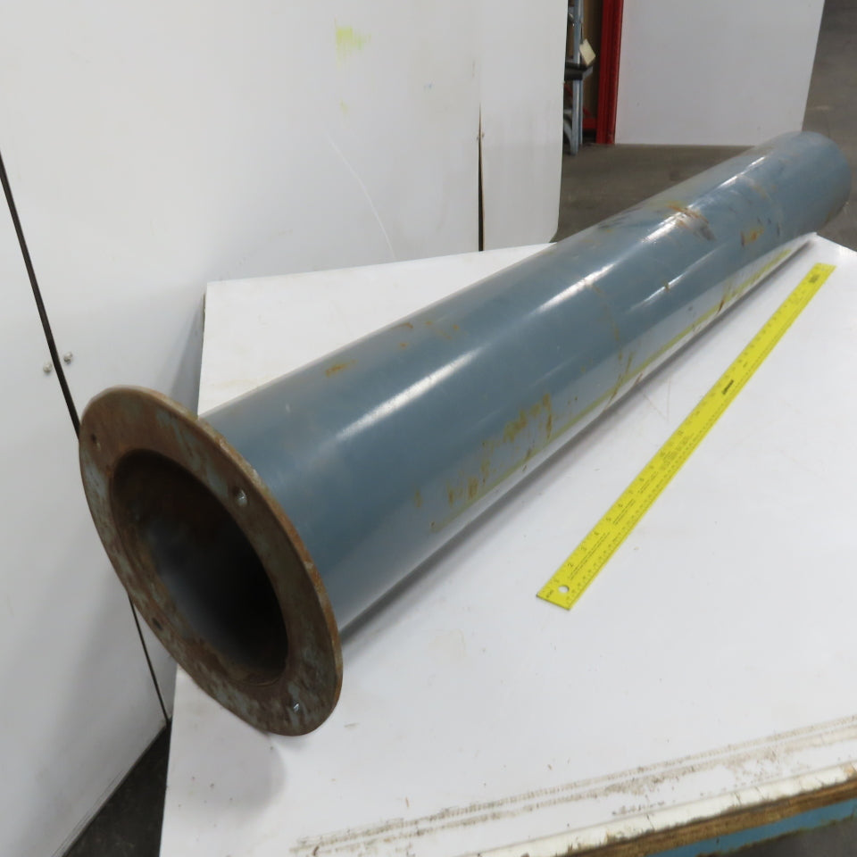 7" Rigid Welded Seam Flange Mount Duct Cut Off 50" OAL