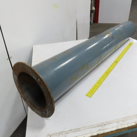 7" Rigid Welded Seam Flange Mount Duct Cut Off 50" OAL