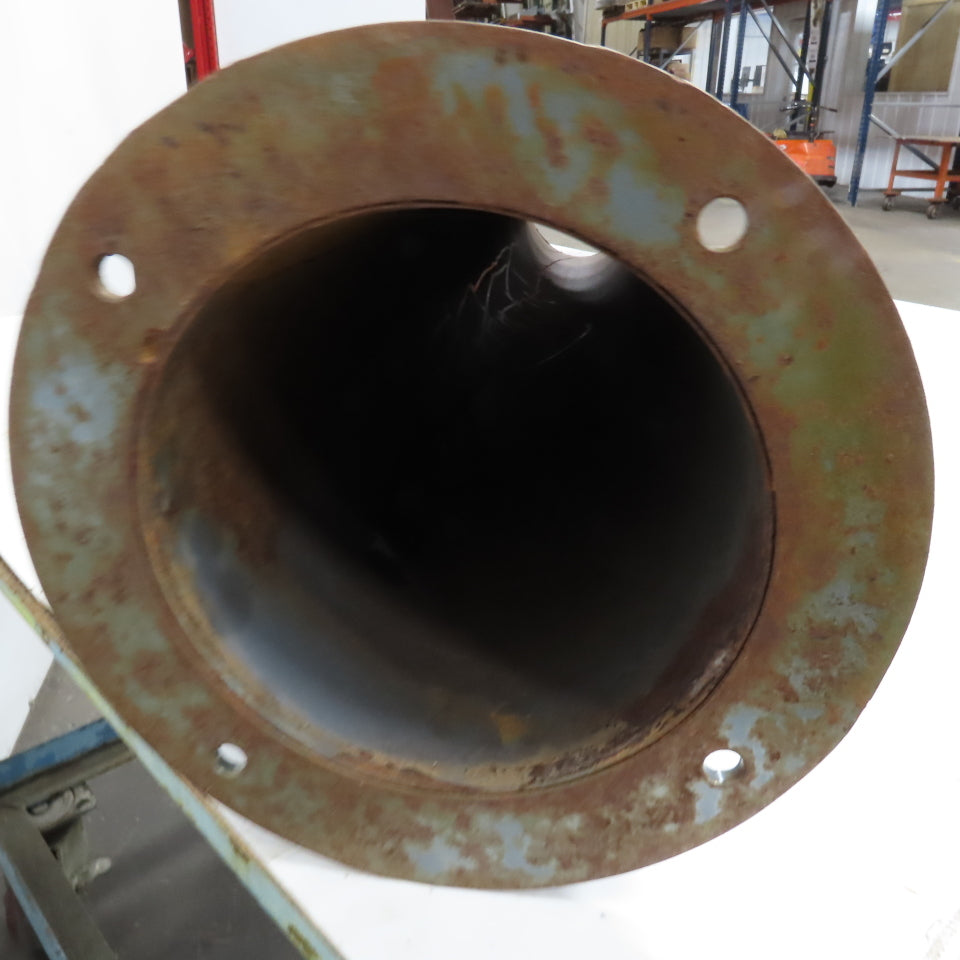7" Rigid Welded Seam Flange Mount Duct Cut Off 50" OAL