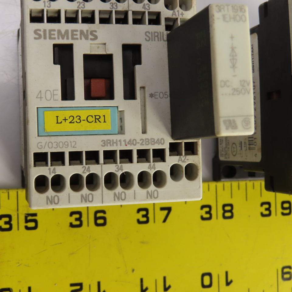 Siemens 3RH1140-2BB40 Control Relay 10A 600V AC Lot Of 6