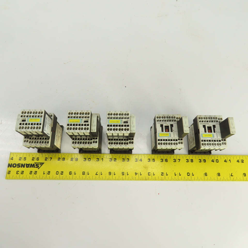 Siemens 3RH1140-2BB40 Control Relay 10A 600V AC Lot Of 6