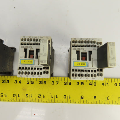 Siemens 3RH1140-2BB40 Control Relay 10A 600V AC Lot Of 6