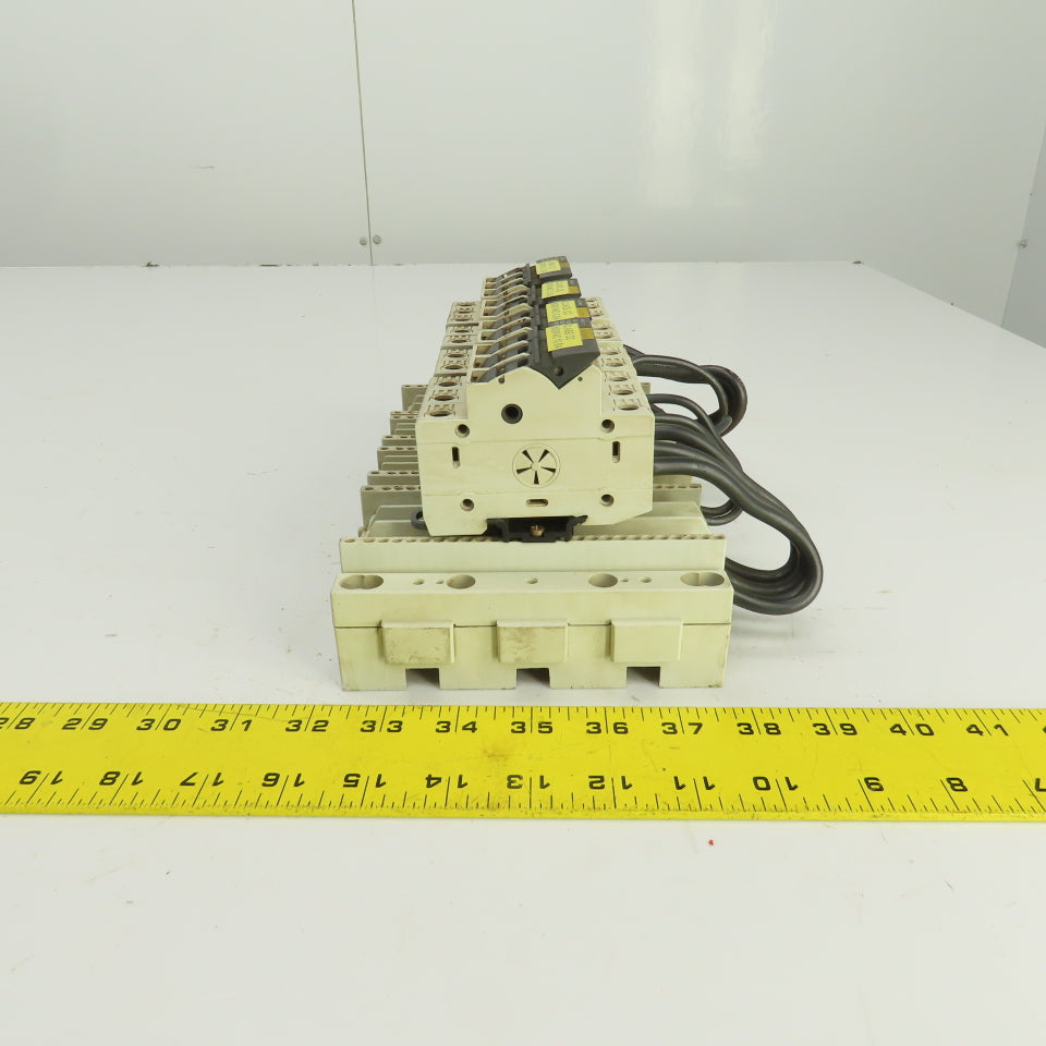 Wohner AES 3x38 Siemens Busbar Mounted Fuse Holders 1 to 10A 600V