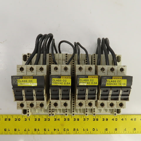 Wohner AES 3x38 Siemens Busbar Mounted Fuse Holders 1 to 10A 600V