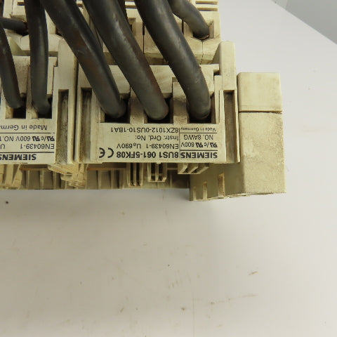 Wohner AES 3x38 Siemens Busbar Mounted Fuse Holders 1 to 10A 600V
