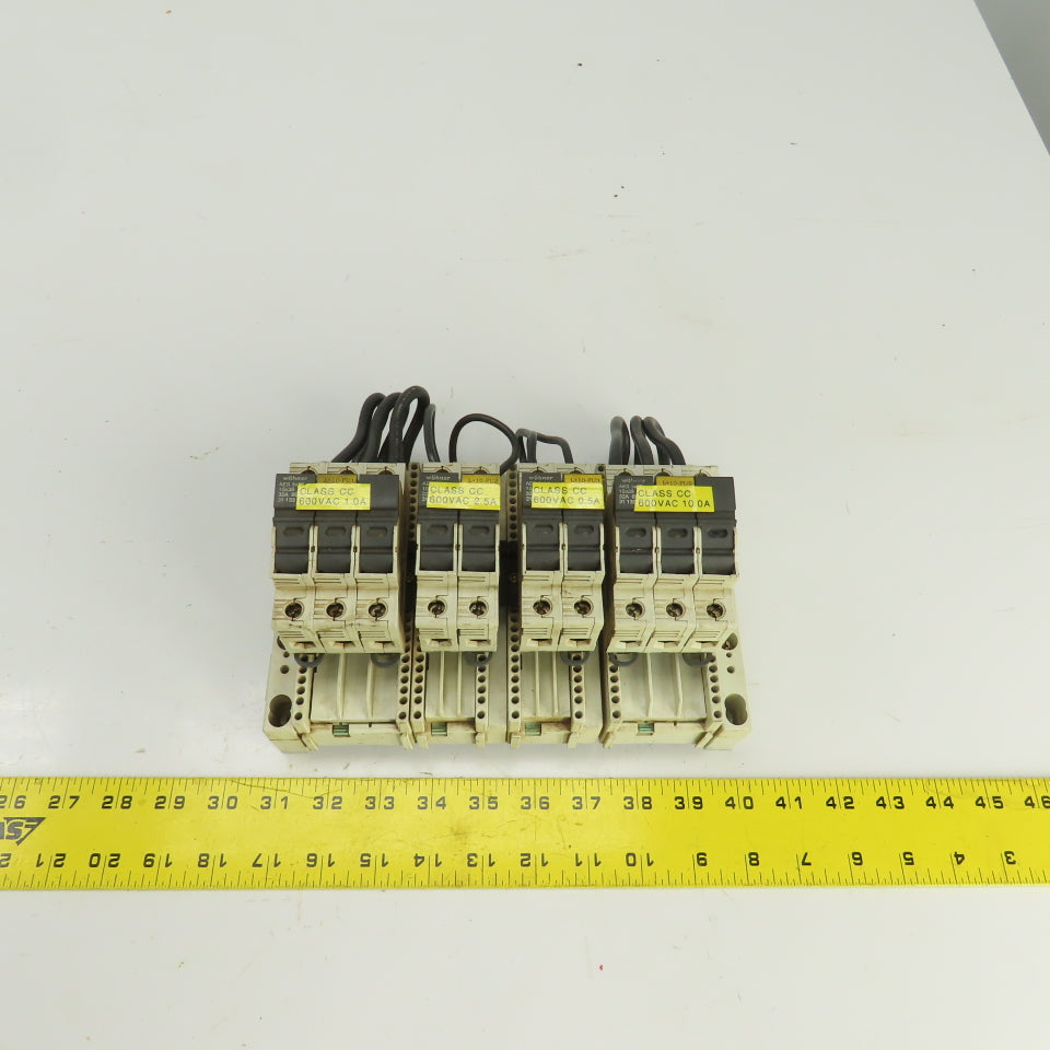 Wohner AES 3x38 Siemens Busbar Mounted Fuse Holders 1 to 10A 600V