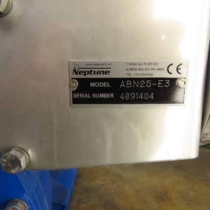 Neptune ABN25-E3 3/4HP Horizontal Peristaltic Hose Pump 20RPM 230/460V 3PH