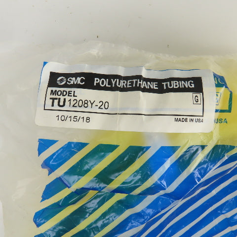 SMC TU1208Y-20 Polyurethane Tubing 20m OAL 8mm ID x 12mm OD