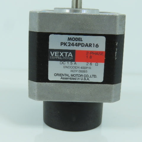Oriental PK244PDAR16 Vexta DC Stepping Motor 2-Phase 1.5A 5mm Shaft W/Encoder