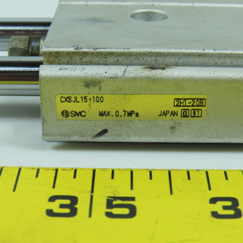 SMC CXSJL15-100 Dual Rod Guided Pneumatic Cylinder 100mm Stroke 8mm Rod