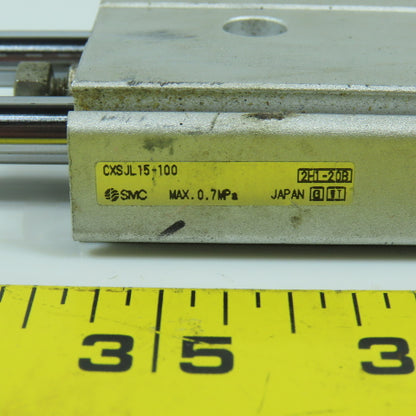 SMC CXSJL15-100 Dual Rod Guided Pneumatic Cylinder 100mm Stroke 8mm Rod