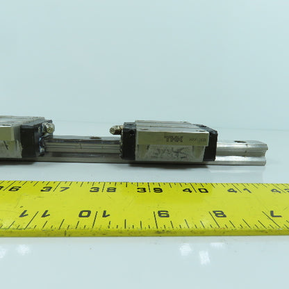 THK GIG03477 340mm OAL Linear Slide Rail W/2 Carriages 77 x 63 x 30mm H