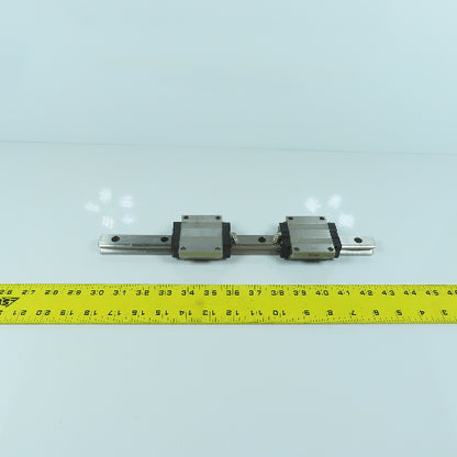 THK GIG03477 340mm OAL Linear Slide Rail W/2 Carriages 77 x 63 x 30mm H