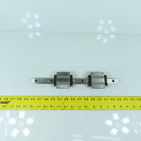 THK GIG03477 340mm OAL Linear Slide Rail W/2 Carriages 77 x 63 x 30mm H