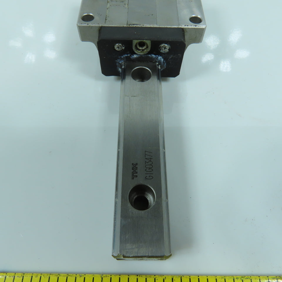THK GIG03477 340mm OAL Linear Slide Rail W/2 Carriages 77 x 63 x 30mm H