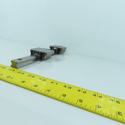 THK GIG03477 340mm OAL Linear Slide Rail W/2 Carriages 77 x 63 x 30mm H
