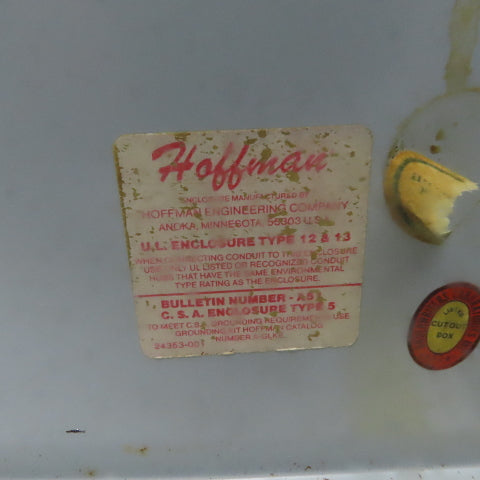 Hoffman 16x14x6" Electrical Enclosure Hinged Box W/Back Plate Type 12,13