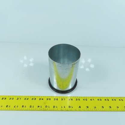 4" Quick Clamp Rolled Edge Galvanized Steel Duct Pipe 5-3/4" OAL