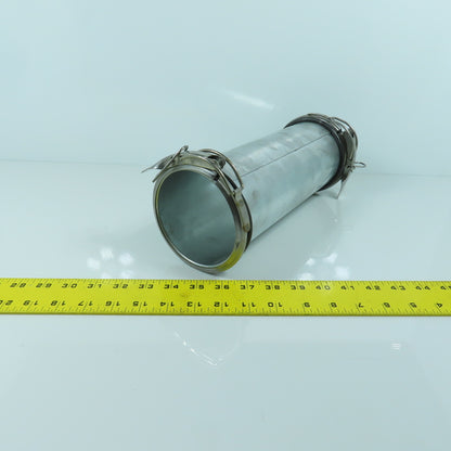 4" Quick Clamp Rolled Edge Galvanized Steel Duct Pipe Coupling 11-1/2" OAL