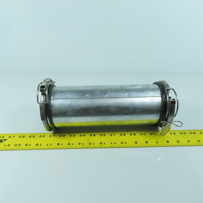 4" Quick Clamp Rolled Edge Galvanized Steel Duct Pipe Coupling 11-1/2" OAL
