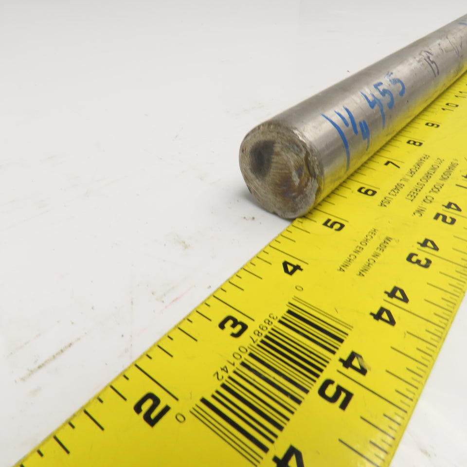 1-1/4" Diameter 455 Stainless Steel Non Heat Treated Round Bar Stock 15"
