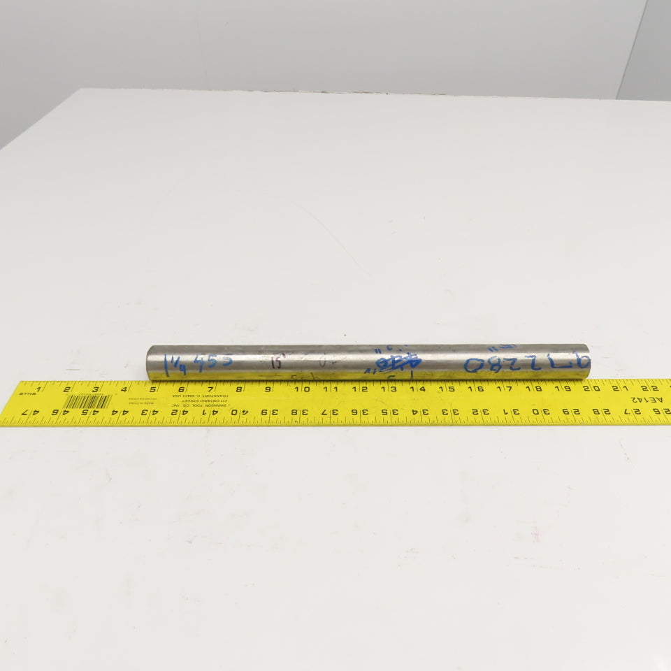 1-1/4" Diameter 455 Stainless Steel Non Heat Treated Round Bar Stock 15"