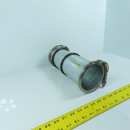 4" Quick Clamp Rolled Edge Galvanized Steel Duct Pipe Coupling 11-3/4" OAL