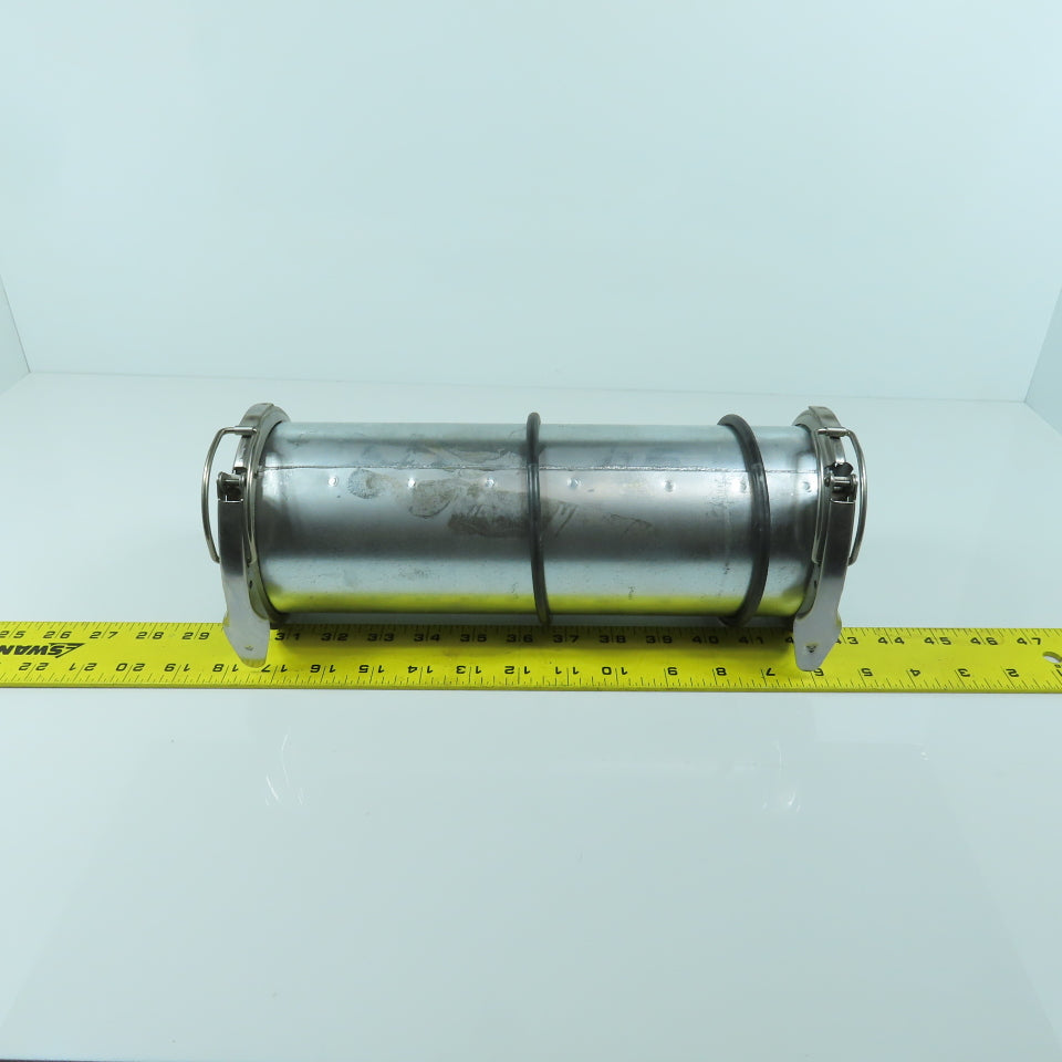4" Quick Clamp Rolled Edge Galvanized Steel Duct Pipe Coupling 11-3/4" OAL
