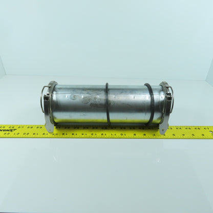 4" Quick Clamp Rolled Edge Galvanized Steel Duct Pipe Coupling 11-3/4" OAL