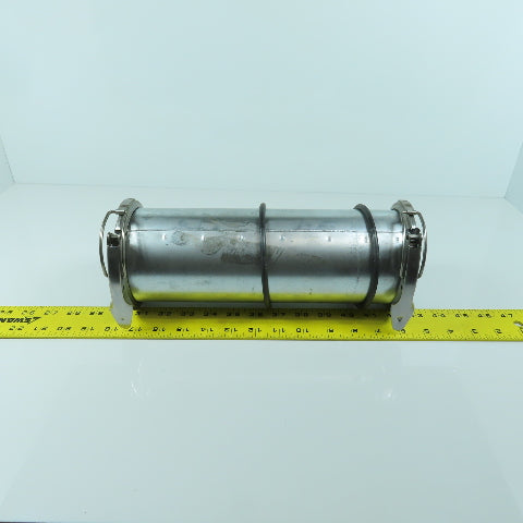 4" Quick Clamp Rolled Edge Galvanized Steel Duct Pipe Coupling 11-3/4" OAL