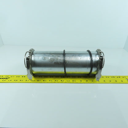 4" Quick Clamp Rolled Edge Galvanized Steel Duct Pipe Coupling 11-3/4" OAL