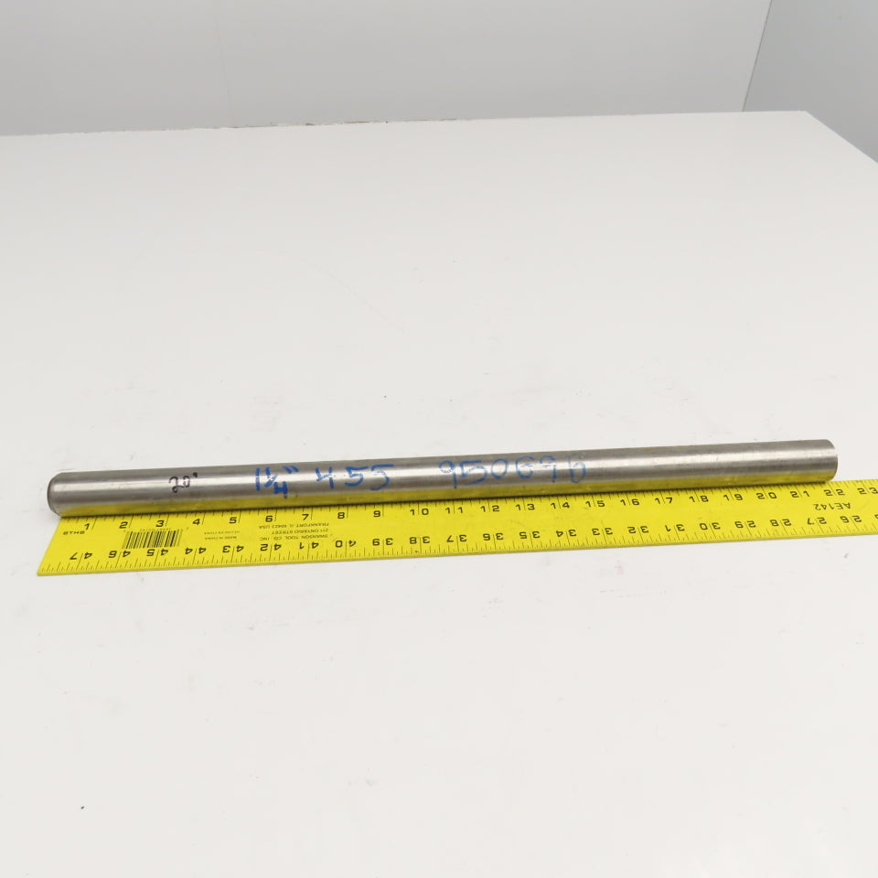 1-1/4" Diameter 455 Stainless Steel Non Heat Treated Round Bar Stock 20"