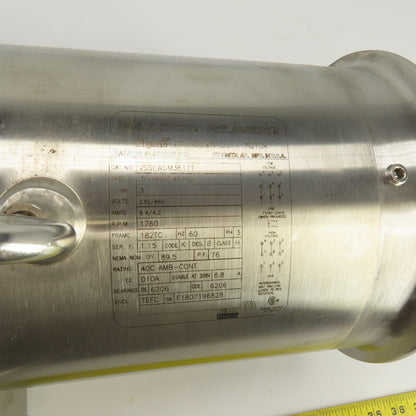 Baldor VSSEWDM3611T 3HP AC Electric Washdown Motor 1760RPM 230/460V 3PH 182TC Fr