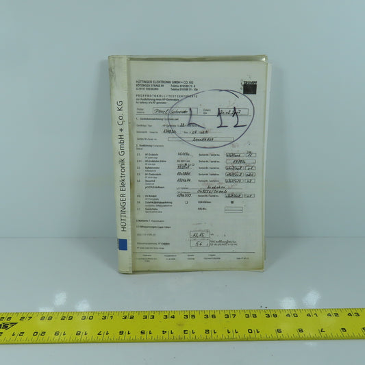 Huttinger Trumpf IS 22/13560 LS3 A3483A HF Generator Manual
