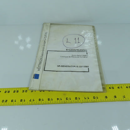Huttinger Trumpf IS 22/13560 LS3 Spare Parts Catalogue