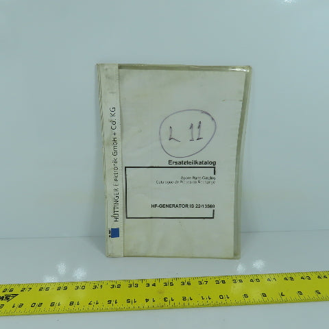 Huttinger Trumpf IS 22/13560 LS3 Spare Parts Catalogue