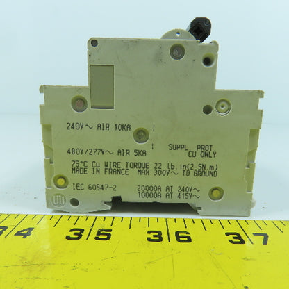 Merlin Gerin 24466 C10A 3-Pole Circuit Breaker Multi 9 10A 480/277V