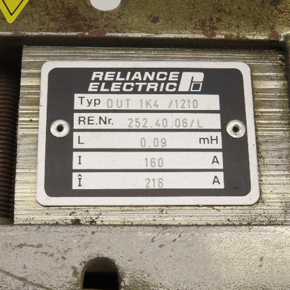 Reliance DUT 1K4/1210 0.09mH Transformer 160-216 Amp