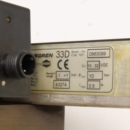 Norgren 9521663381102400 Solenoid Valve Controller 33D Pressure Switch 24V