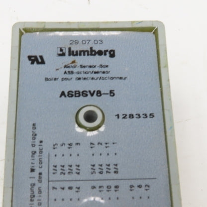 Lumburg ASBSV8-5 M12 Actuator Sensor Distribution Box W/ Splitters 8 Port LED