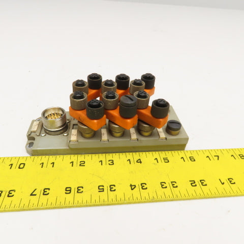 Lumburg ASBSV8-5 M12 Actuator Sensor Distribution Box W/ Splitters 8 Port LED
