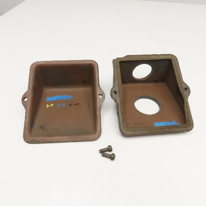 6" x 7-1/2" 2 Piece Cast Iron Motor Terminal Box 2-3/8" Thru 2" Terminal Port