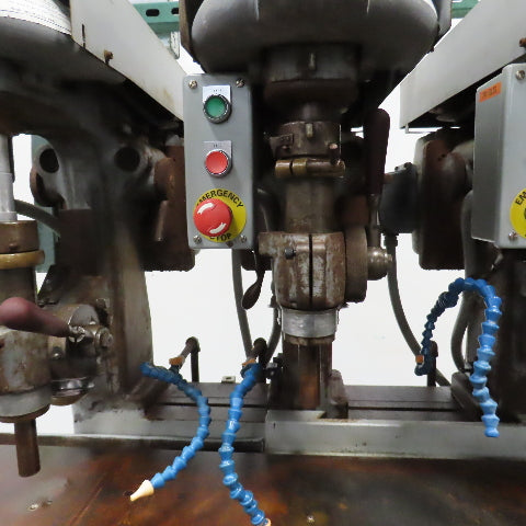 Avey Model 1 4 Spindle Gang Drill Press 2-1/2" Stroke 55 x 12" Table MT1 3PH