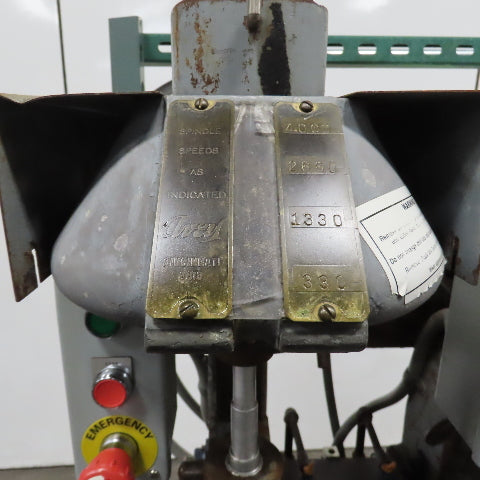 Avey Model 1 4 Spindle Gang Drill Press 2-1/2" Stroke 55 x 12" Table MT1 3PH