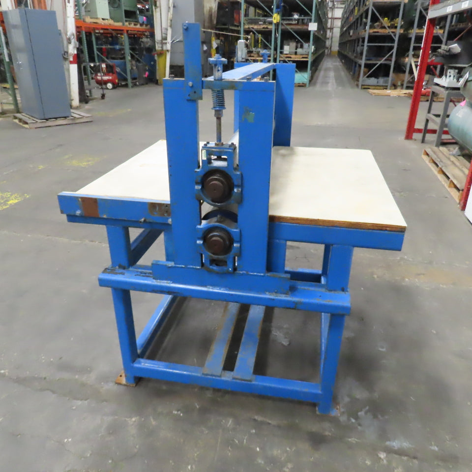 40" Wide Rubber Feed Pinch Lamination Roller Manual Adjust Frame Assembly